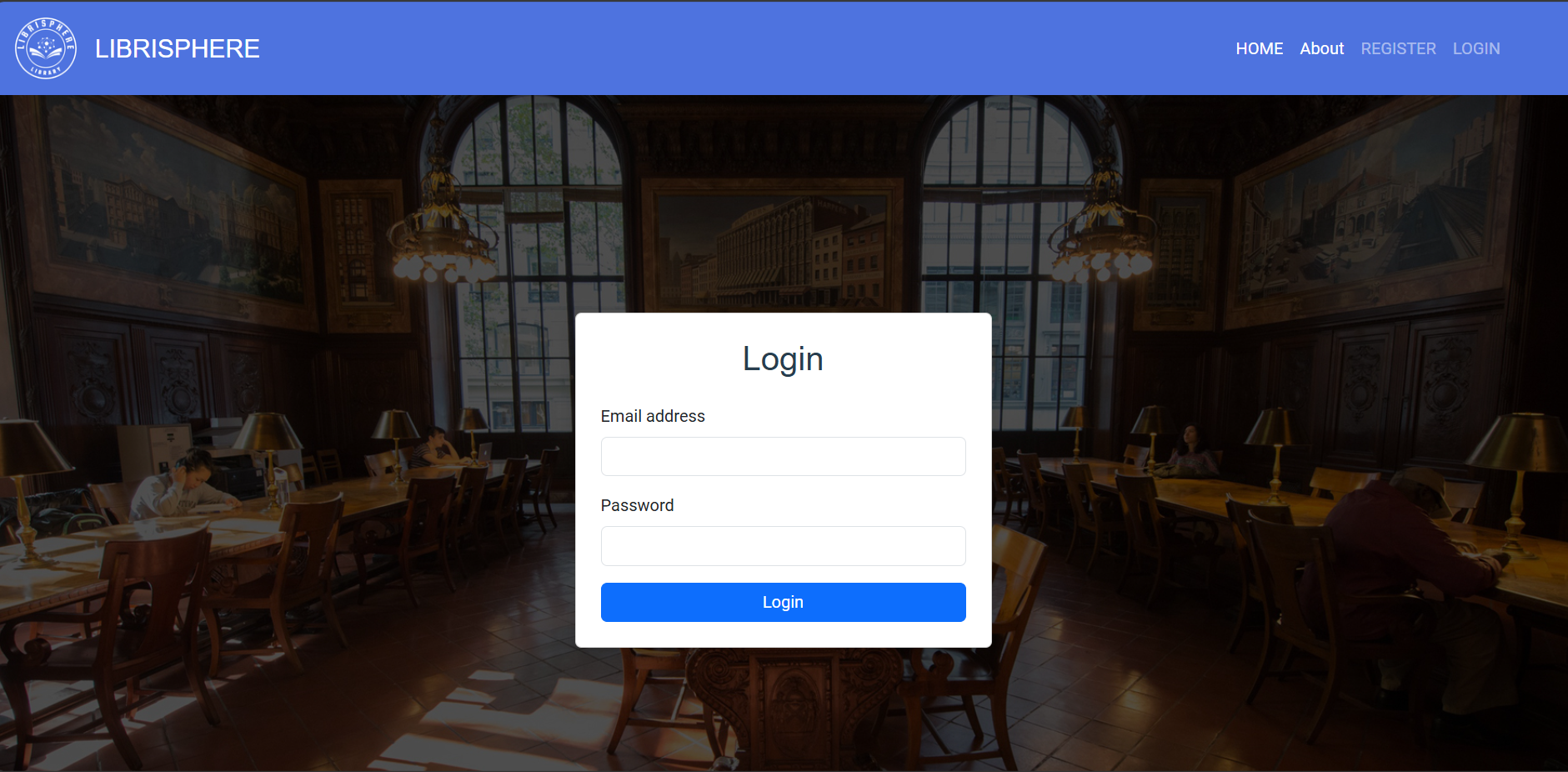LibriSphere login page